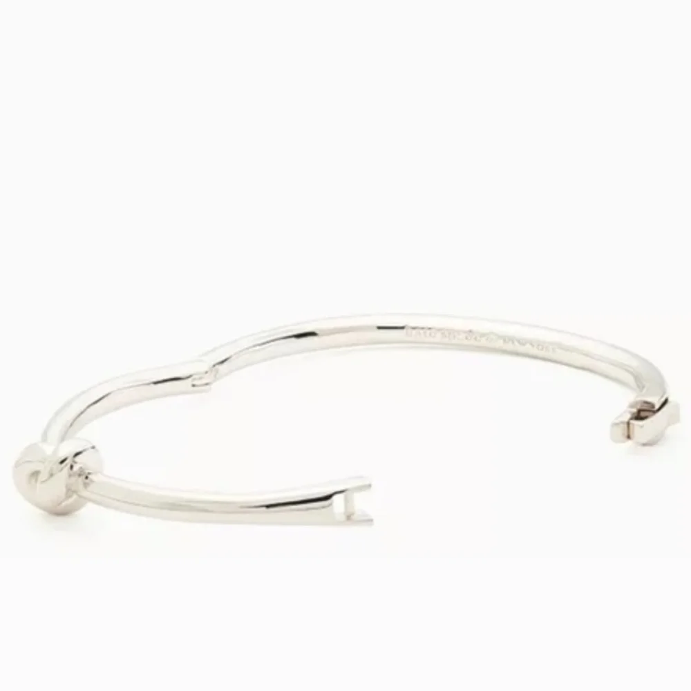 🩶🔹️Kate Spade🔹️ Sailor's Knot Hinge Bangle Silver [$79] - Picture 3 of 5